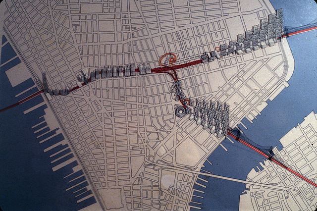 The plan for the Lower Manhattan Expressway